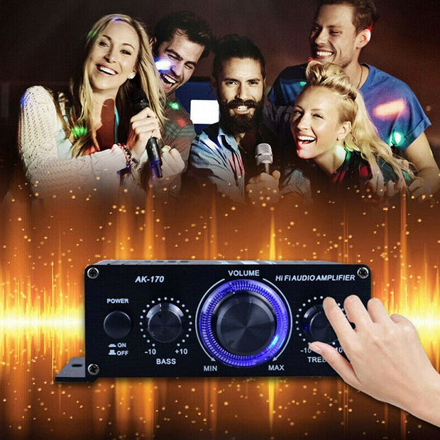 200W+200W Professional Home Amplifiers HiFi Stereo Audio Power Amplifier