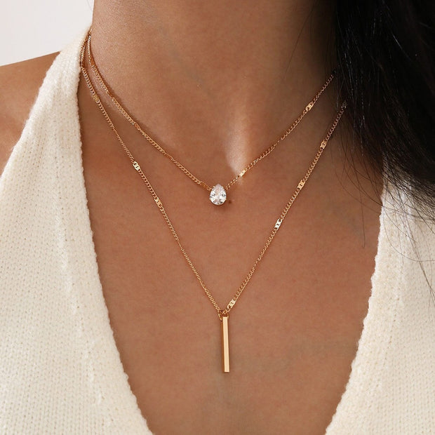 Vintage Necklace on Neck Chain Women&#39;s Jewelry Layered Accessories for Girls