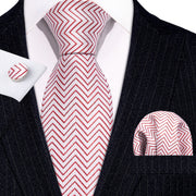 Wedding Gift Barry.Wang Designer NeckTie Handkerchief Cufflinks Set