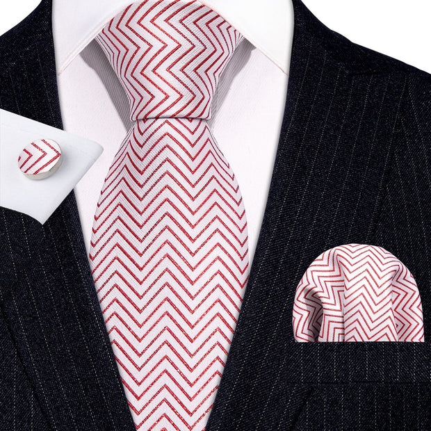 Wedding Gift Barry.Wang Designer NeckTie Handkerchief Cufflinks Set