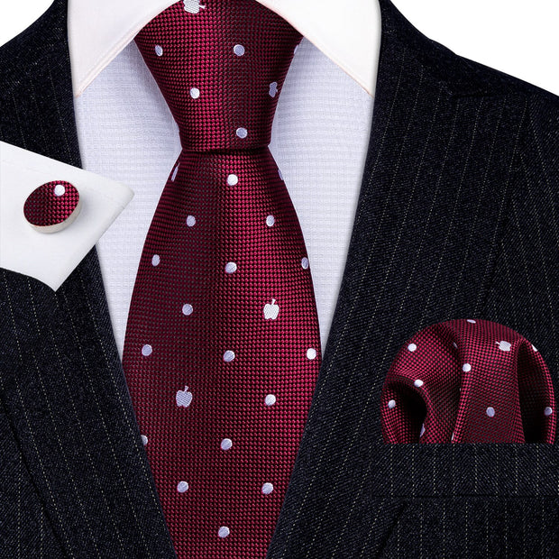 3PC Fashion Luxury Dark Floral 100% Silk Tie Gifts For Men Suit