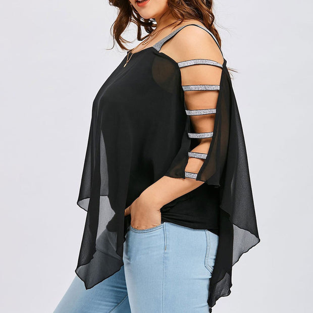 Oversized  Fashion Sexy Off Shoulder Blouse Shirt