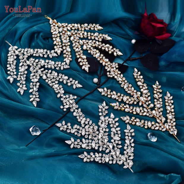 YouLaPan HP425 Wedding Tiara and Crown Rhinestone Headpiece Wedding Hair Accessories 