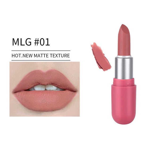 Women Makeup Velvet Lipstick New Mini Lip Gloss Capsule Lip Sticks Portable