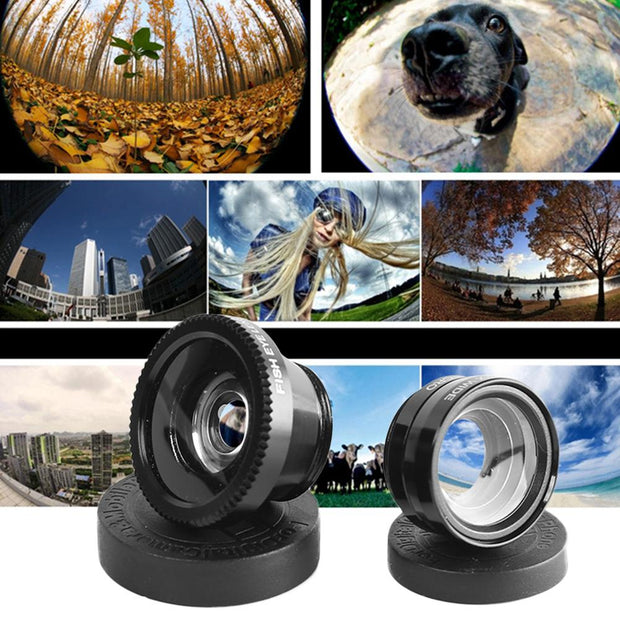 Fisheye Wide Angle 3 in 1 Wide Angle Macro Fisheye Phone Camera Lens Kit with Phone Clip