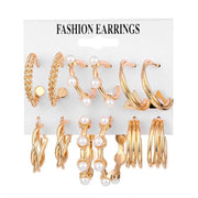 Drop Earrings Set Women Bohemian Butterfly Pearl Star Dangle Earrings 2022