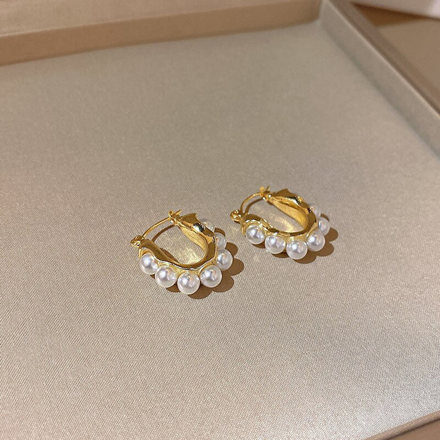 Exquisite Water Drop Star Bowknot Exaggerated Round Stud Earrings Women