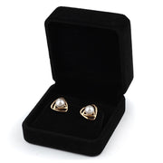 Jewelry Box New Black Flannel Stud Earrings Ring Pendant Bracelet Storage Box