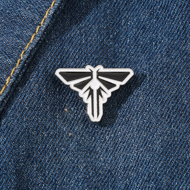The Last Of Us Brooch Game Logo Black And White Lapel Pin Badge