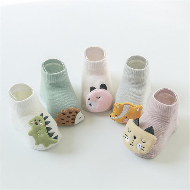 Baby Cotton Socks Cartoon Animal Newborn Socks Anti Slip Floor Socks