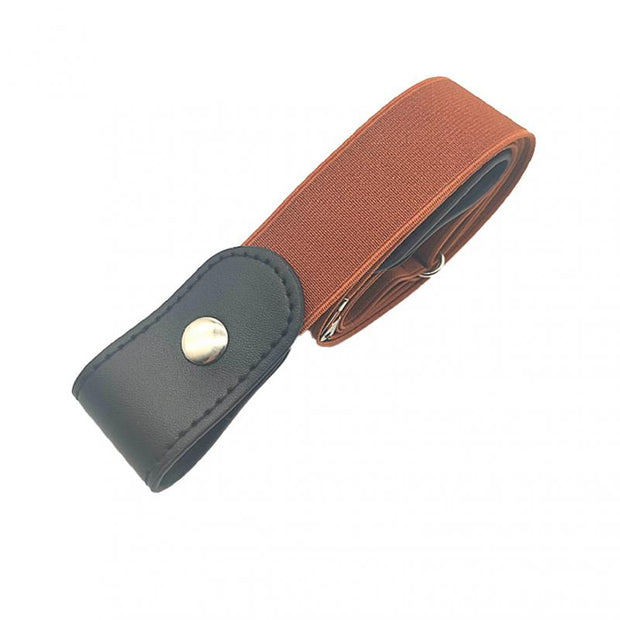 Buckle-Free Belt For Jean Pants Dresses No Buckle Stretch Elastic Waist Belt