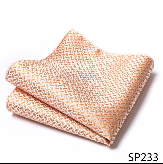 Classic 126 Many Color  Silk Pocket Square Male Brown Polka dot