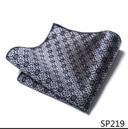 Silk Men Black Solid Abraham Lincoln Pocket Square Handkerchiefs