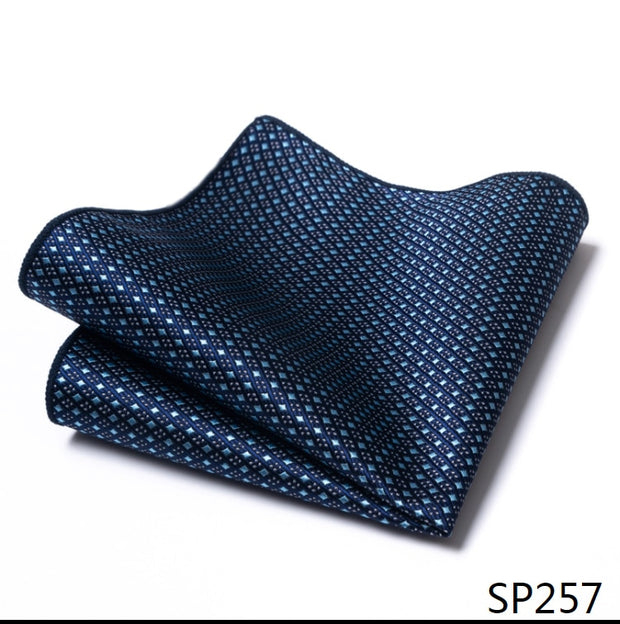 Silk Men Black Solid Abraham Lincoln Pocket Square Handkerchiefs