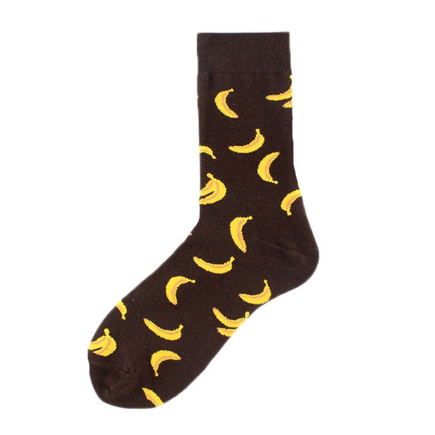 Fashion Art Harajuku Men‘s Socks Fruit Printed Happy Socks