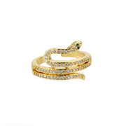 Snake Rings For Women Girl Adjustable Cubic Zirconia Finger Rings Wedding