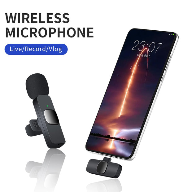 K9 Wireless Lavalier Microphone Studio Gaming for iPhone Type-C