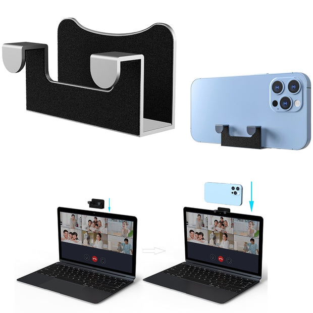 Anti Slip Phone Holder Stainless Steel Phone Webcam Mount Desktop Removable Accessories