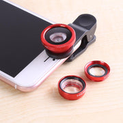 Fisheye Wide Angle 3 in 1 Wide Angle Macro Fisheye Phone Camera Lens Kit with Phone Clip