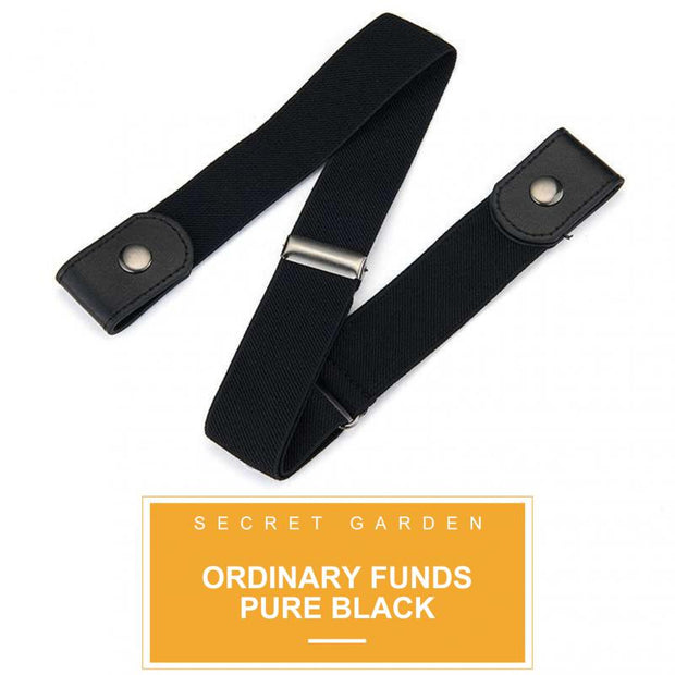 Buckle-Free Belt For Jean Pants Dresses No Buckle Stretch Elastic Waist Belt