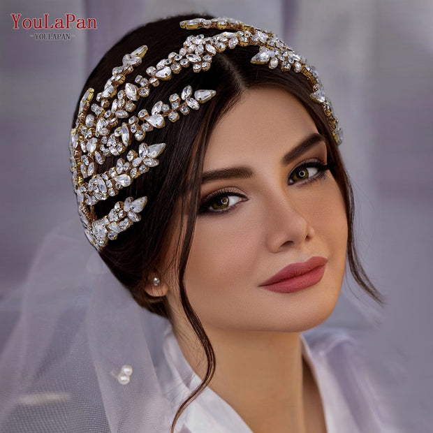 YouLaPan HP425 Wedding Tiara and Crown Rhinestone Headpiece Wedding Hair Accessories 