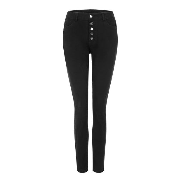 Women High Waist Stretch Jeans Pants 5 Button