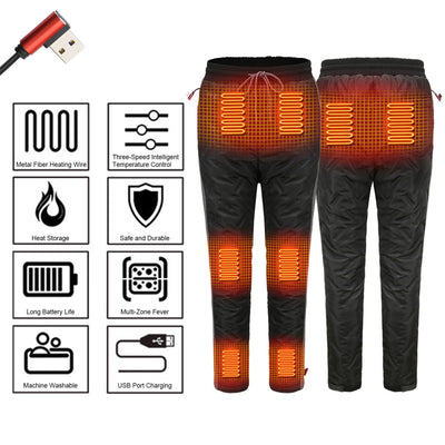 Winter Heated Pants 8 Zone Temperature Contro Electric Heating Trousers
