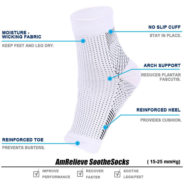 1 Pair Compression Foot Ankle Sleeve Plantar Fasciitis Anti Fatigue Men Women