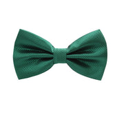 VEEKTIE Dark Green Grid Bow ties Emerald Color Cravat  For men