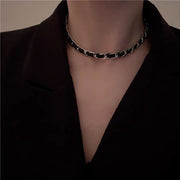 Leather Braid Pearl Number 5 Necklaces For Woman Bowknot Woman Necklace