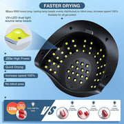 LED UV Nail Lamp Drying Nail Gel Polish Dryer With Motion Sensing