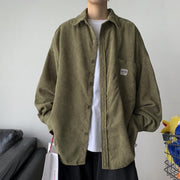 Men Spring Shirt Long Sleeves Japanese Style Thermal Young