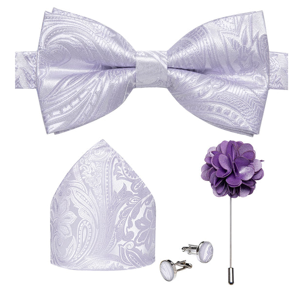 Wedding Bow Tie for Men Classic Red Pre-tied Bowtie Gift Set