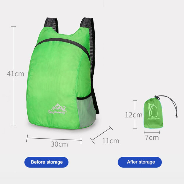 Lightweight Folding Backpack for Men Women Waterproof Foldable