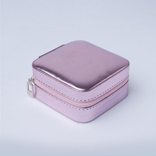 Portable Jewelry Box 10x10x5 CM Travel Jewelry Organizer Necklace Display