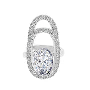Fashion Inlaid Zircon Nail Rings For Women Gold Color Geometric Finger Ring