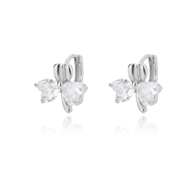 Colorful Heart Earrings For Women Stainless Steel Enamel Metal Heart Stud