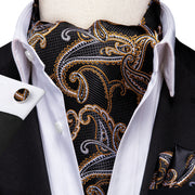 Green Solid 100% Silk Ascot Cravat Tie Ascot Scrunch Self British style