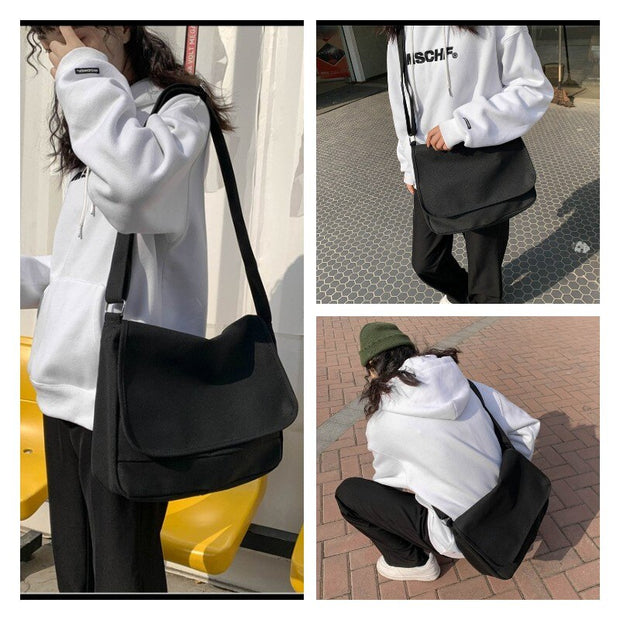 Multifunction Crossbody Bag Canvas Travel Shoulder Bag Casual Young Student