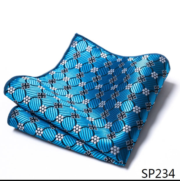 Classic 126 Many Color  Silk Pocket Square Male Brown Polka dot