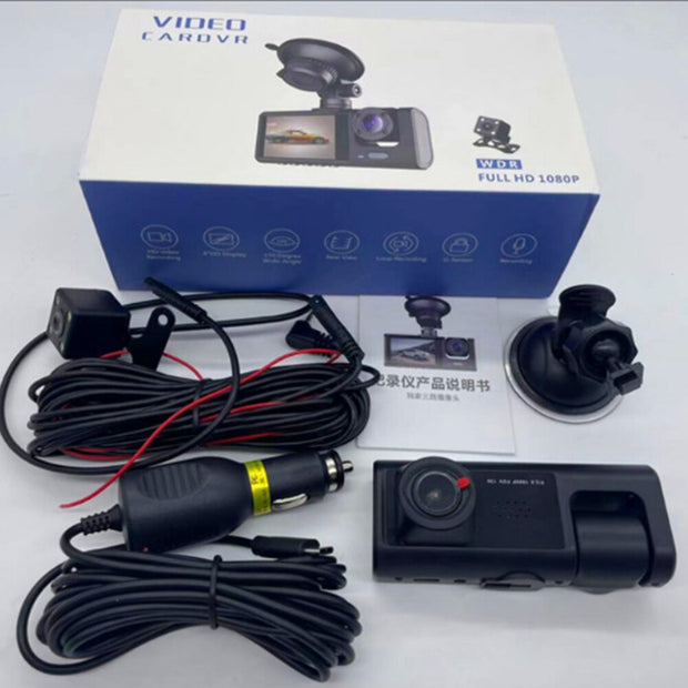 3 in 1 Car Driving Video Recorder Cycle Recording 2 Inch Dash Cam
