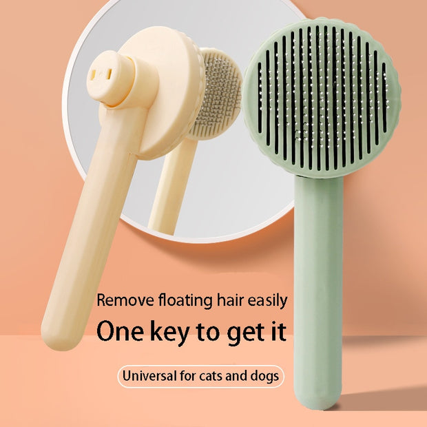 Pet Hair Removal Comb Cat Brush Self Cleaning Slicker Brush for Cats Dogs