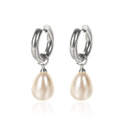 Imitation Pearl Earrings Women Fashion Snowflake Crystal Earrings Charm