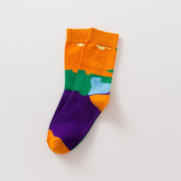 Socks Harajuku Breathable Ins Tide Korean Middle Tube Net Red Street