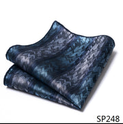 Silk Men Black Solid Abraham Lincoln Pocket Square Handkerchiefs