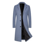 Male Casual Warm Solid Fleece Jacket Men's Stand Collar Long Sleeve