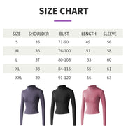 OHYOGA Women Sports Jacket Yoga Shirts Gym Top Zip Fitness Slim Activewear