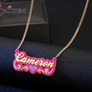 DOREMI ONE Set Customized Words Name Stainless Bamboo Hoop
