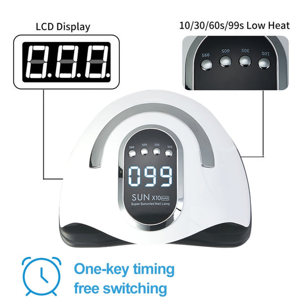 LED UV Nail Lamp Drying Nail Gel Polish Dryer With Motion Sensing