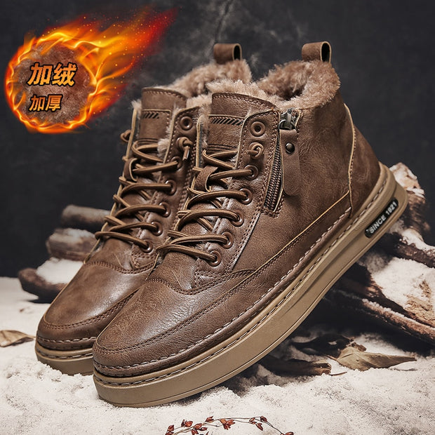 Men Boots Winter Cotton Shoes High-top Fashion Casual Shoes